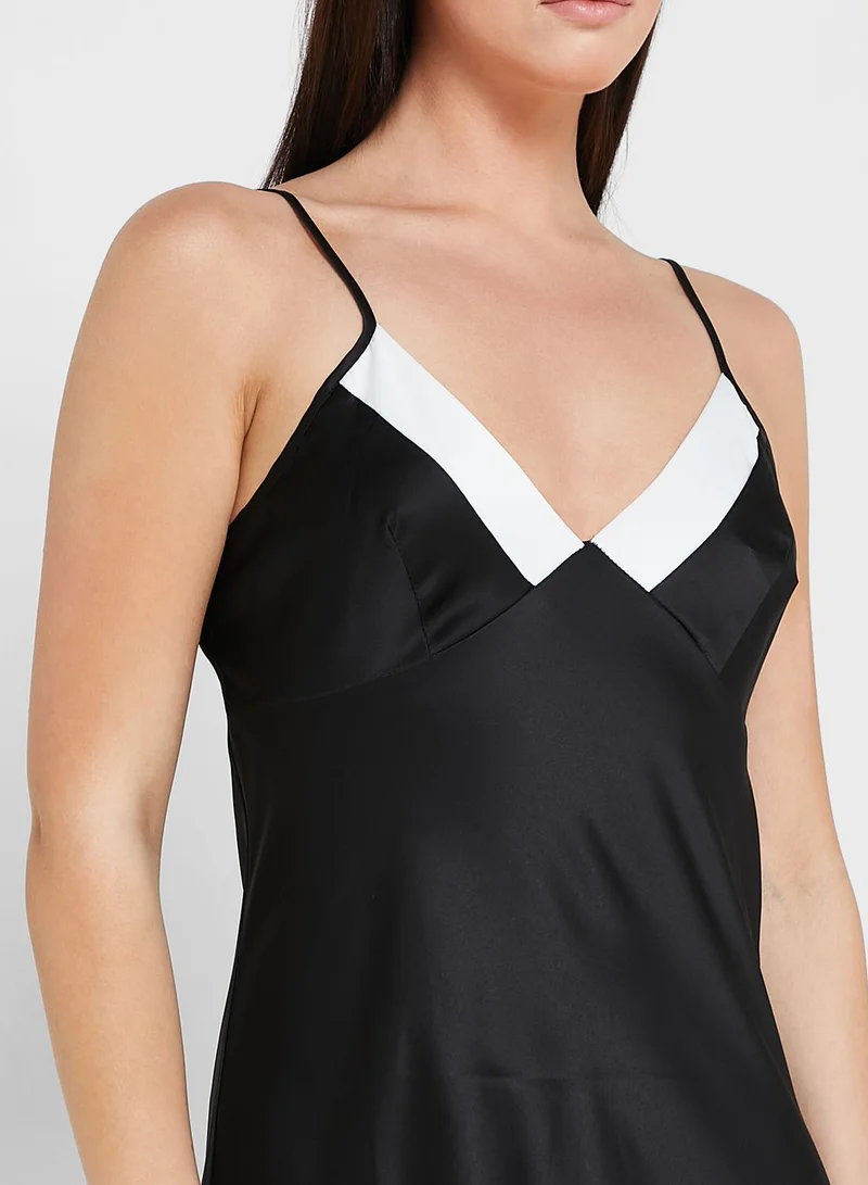 ELLA Slip Dress With Contrast Detail
