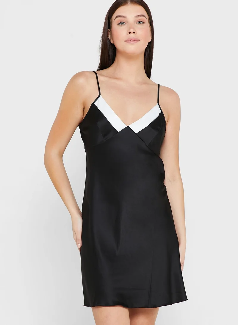 ELLA Slip Dress With Contrast Detail