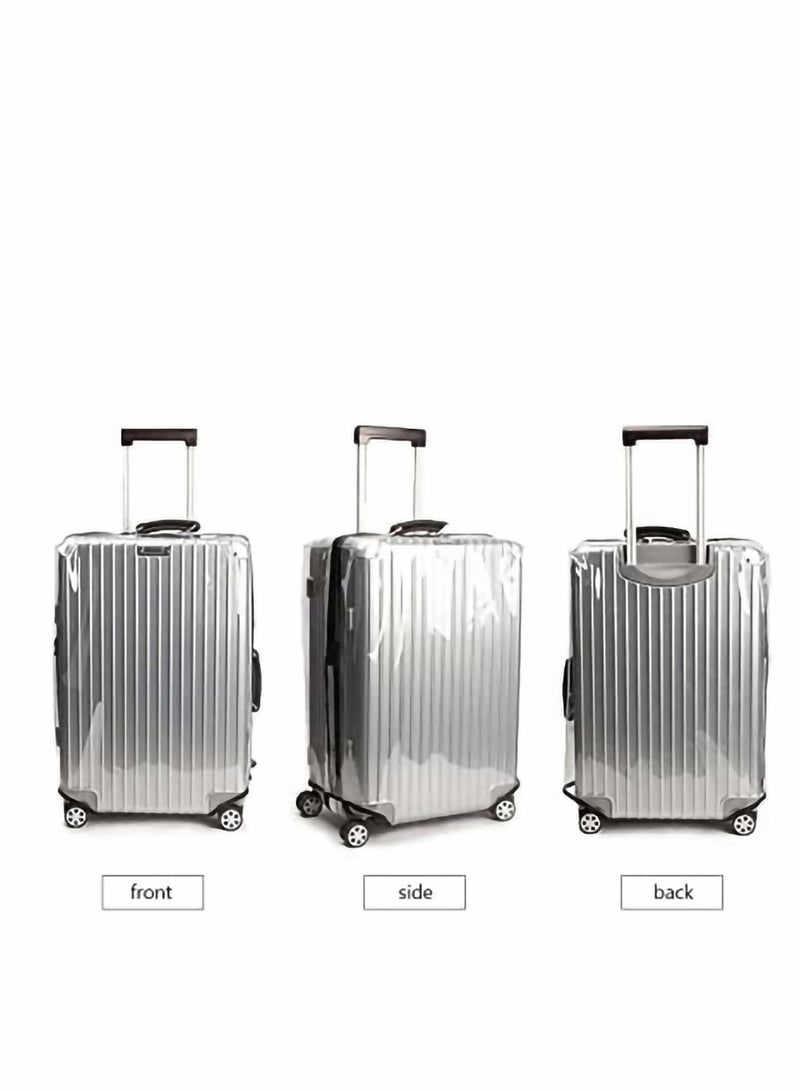 غطاء أمتعة شفاف متين من مادة البولي فينيل كلوريد لحقائب السفر ذات العجلات مقاس 24-30 بوصة - سهل الاستخدام ولا يحتاج إلى الإزالة - Image 5