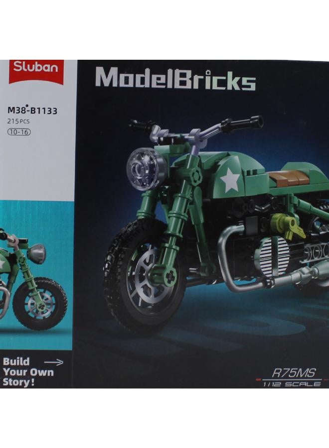 Sluban Model Bricks R75 Motorcycle - 215Pcs - Image 3