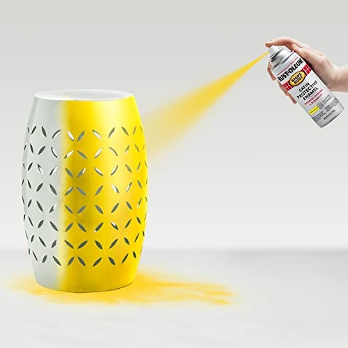 Rust-Oleum 365144 Stops Rust Spray Paint, 12 Oz, Satin Citrus Yellow - Image 5