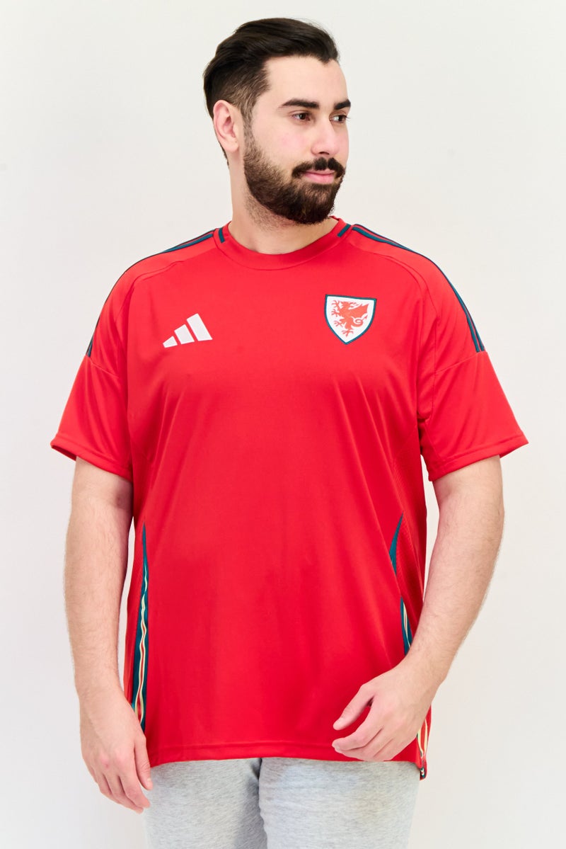 Adidas Men Sportswear Fit Wales 2024 Football Jersey, Red - Image 1