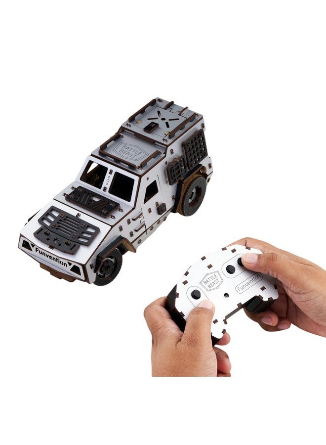 فنفينشين سيارة فانفنشن باتل بيست ذاتية التحكم - نموذج سيارة تحكم عن بعد بتردد 2.4 جيجاهرتز للأطفال - مجموعة أدوات بناء سيارة سباق عالية السرعة بمحرك مزدوج وشاحن من النوع C، صنع في الهند - Image 2