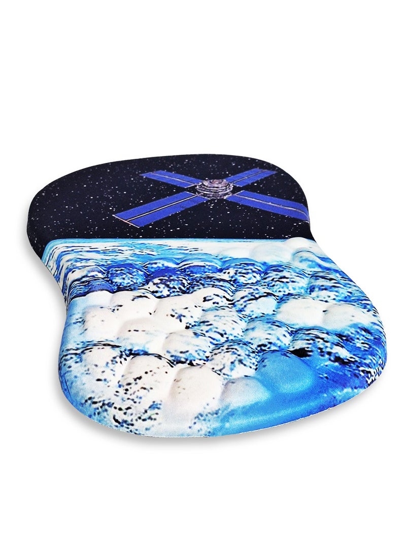 Mini Hand Mouse Pad With Gel Wrist Support Band , Cute Design HD Print Pattern Desk Mat, Extended Mouse Pad and Keyboard Mouse Pads, Waterproof Fabric Surface Mouse Pads for Office, Anti-Slip Rubber Base