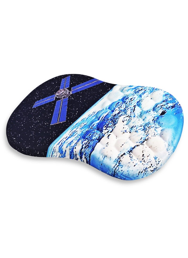 Mini Hand Mouse Pad With Gel Wrist Support Band , Cute Design HD Print Pattern Desk Mat, Extended Mouse Pad and Keyboard Mouse Pads, Waterproof Fabric Surface Mouse Pads for Office, Anti-Slip Rubber Base