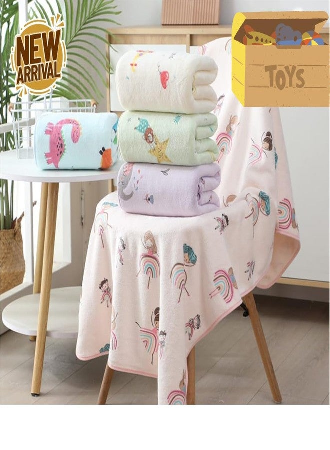 TEDDYIFY Baby Luxury Coral Fleece Bath Towel for Kids, Ultra Soft, Warm, and Absorbent. Baby Essentials Bath Towels, Cute Unisex Cover for Girls and Boys (Pack of 2 Towel, Medium) - Image 3