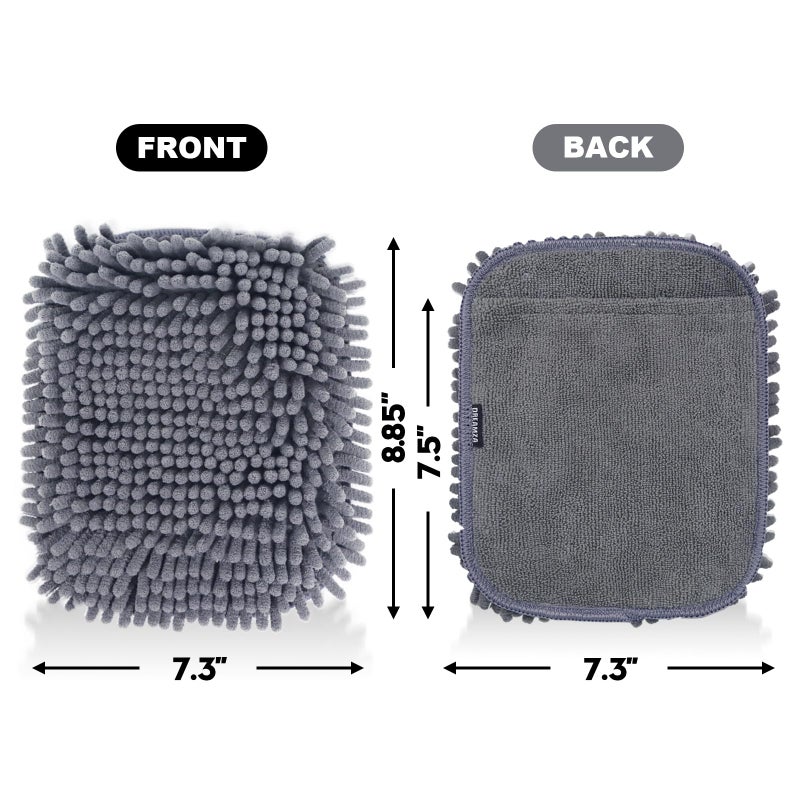 DREAMZA Bowling Towel Shammy Pad - Wearable Soft Bowling Ball Towel, Dual-Sided Chenille & Microfiber Bowling Rag for Easy, Gentle Cleaning, Highly Absorbent Bowling Accessories for Men Women - Image 2