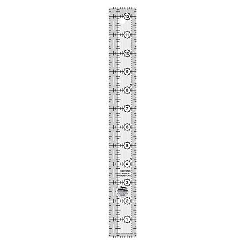 Creative Grids Quilt Ruler 1-1/2in x 12-1/2in Rectangle – CGR15125 – Made in USA, Non-Slip Grip Acrylic Quilting, Sewing, Crafting, Patchwork Ruler for Measuring & Cutting Fabric - Image 1