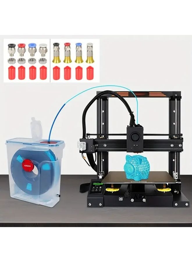 4 مجموعات من ملحقات الطابعة ثلاثية الأبعاد DIY صندوق تجفيف أنبوب تغذية PTFE موصل - Image 5