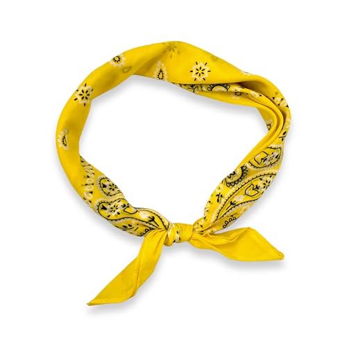 Vamqor Bandana Single Pack & Double Pack Cotton for Men and Women 22 Inch(Yellow) - Image 2