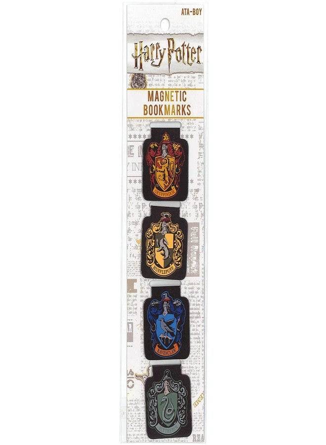 Ata-Boy Harry Potter Bookmark, Houses of Hogwarts Crests Magnetic Bookmarks (4 Set) Harry Potter Gifts & Merchandise - Image 2