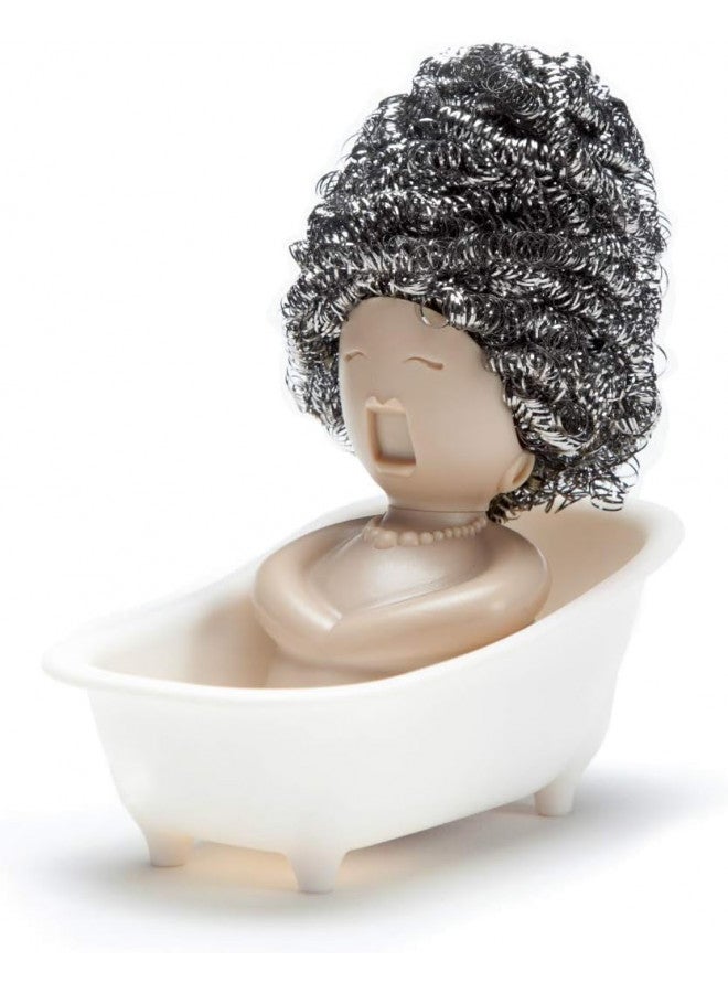 PELEG DESIGN - Soap Opera Sponge Holder for Kitchen Sink Cute & Funny Dish Scrubber Holder Kitchen Organizer- Includes 1 Metal Scrubber - Image 1