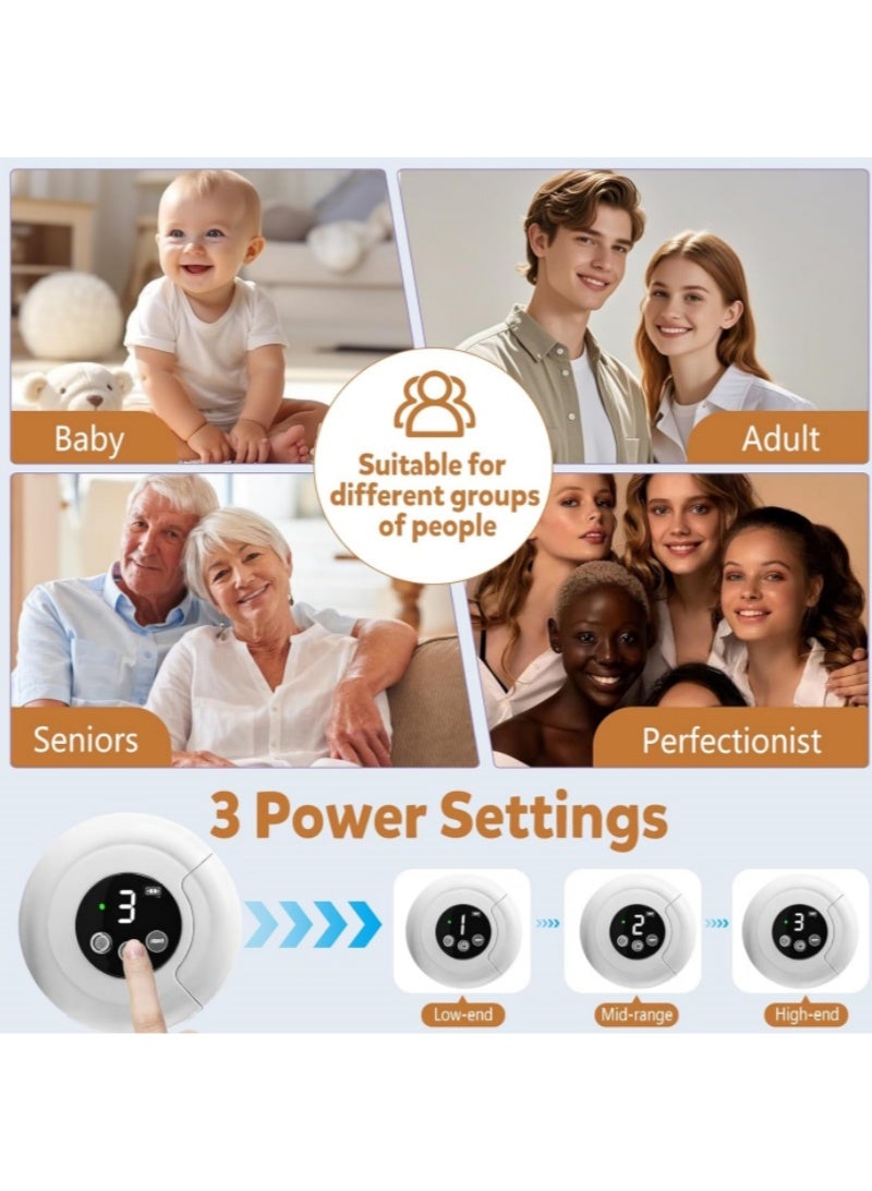 ماكينة قص أظافر LED أوتوماتيكية مع دوران 360 درجة، ماكينة قص أظافر كهربائية قابلة لإعادة الشحن، سرعات طحن آمنة للأطفال وكبار السن - أظافر اليد والمانيكير، نوع C، تخزين للقصاصات - Image 4