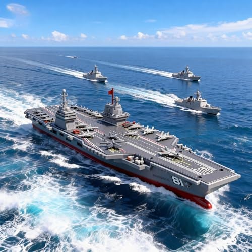 Ssccgym 40CM S19 Hobby RC Boat for 14y Beginners Remote Controlled Warship Aircraft Carrier 4WD 24G Battleship 10kmh On Water Lakes Pools - Image 3