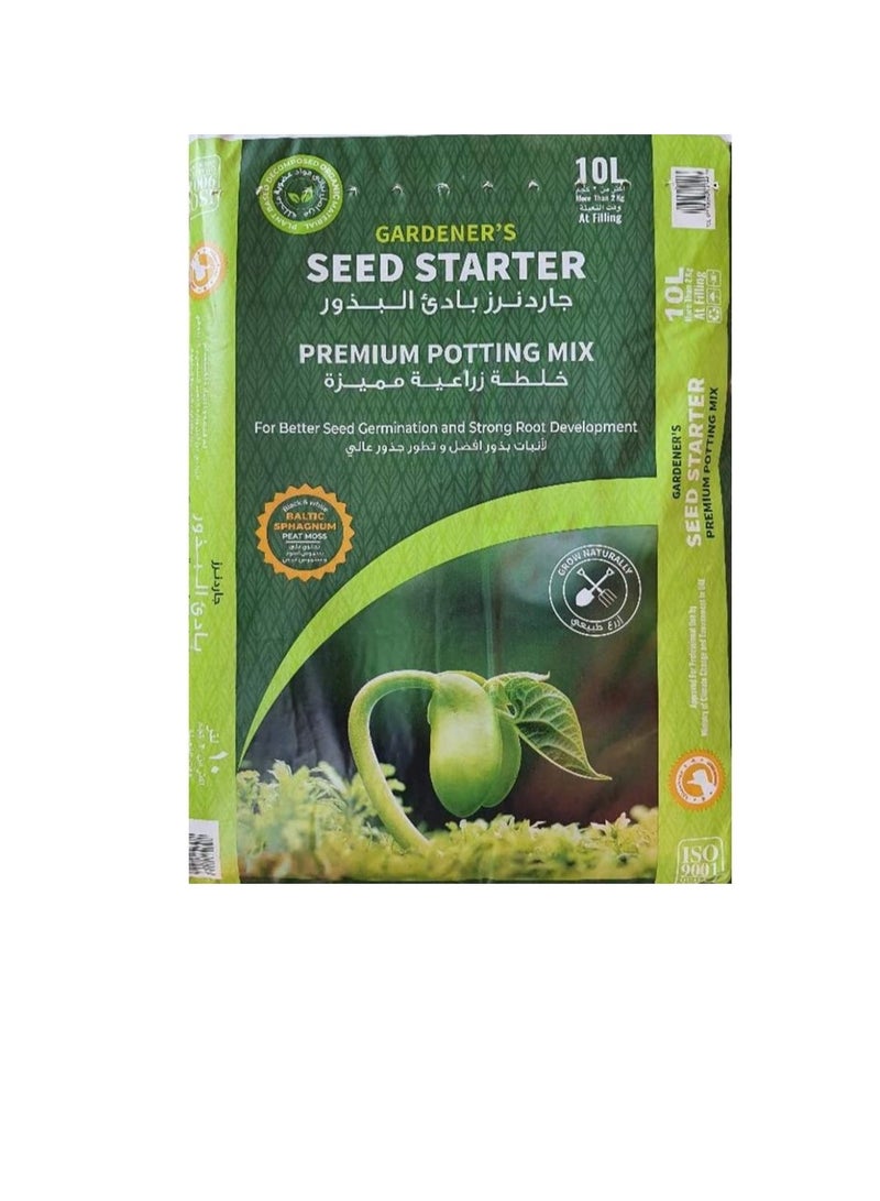 GARDENER'S Seed Starter Potting Mix Premium potting soil 10L BAG  - Image 1