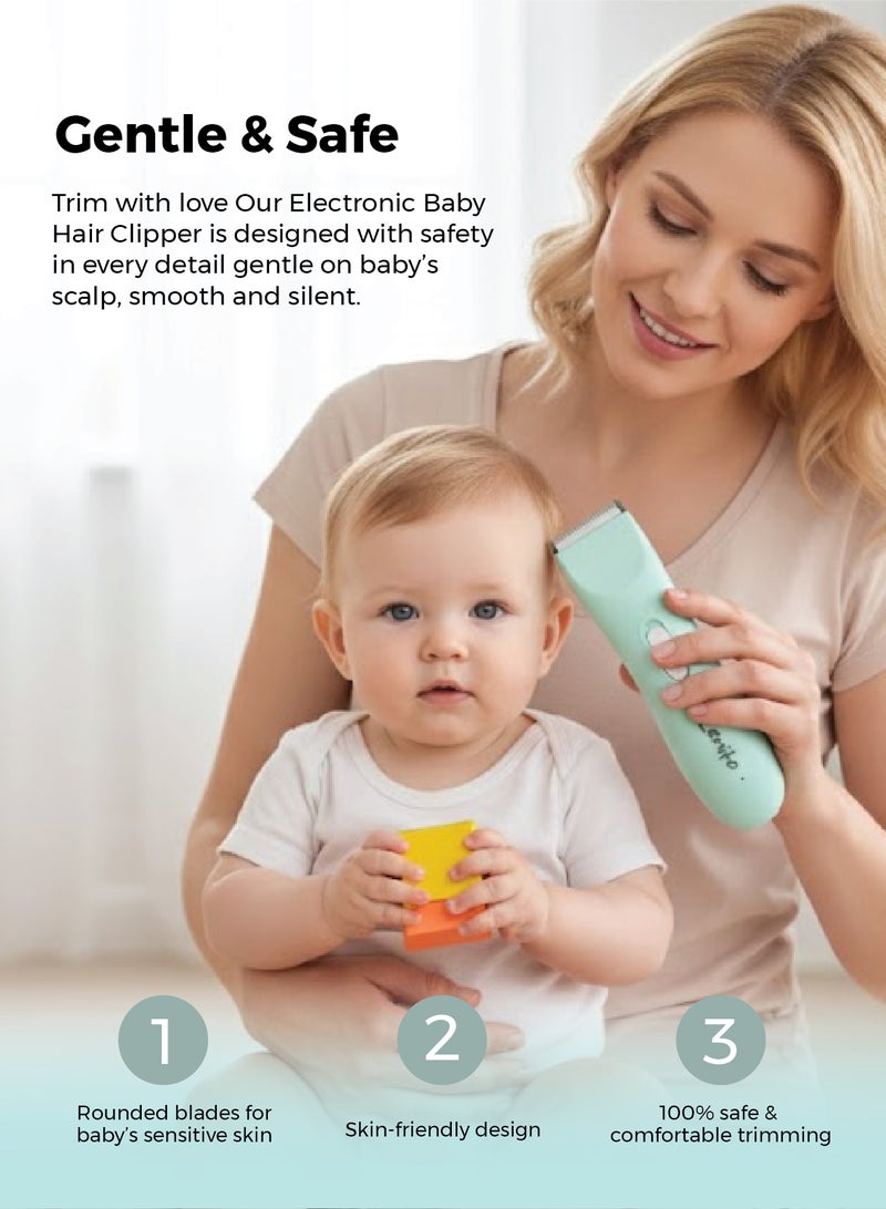 Zenito Baby Hair Trimmers - Quiet & Safe Haircut Kit -Baby Hair Clippers, Quiet & Dual-Mode Hair Cutting for 0-12, Waterproof Rechargeable & Cordless Hair Trimmer for Infant Toddler & Kids - Image 5