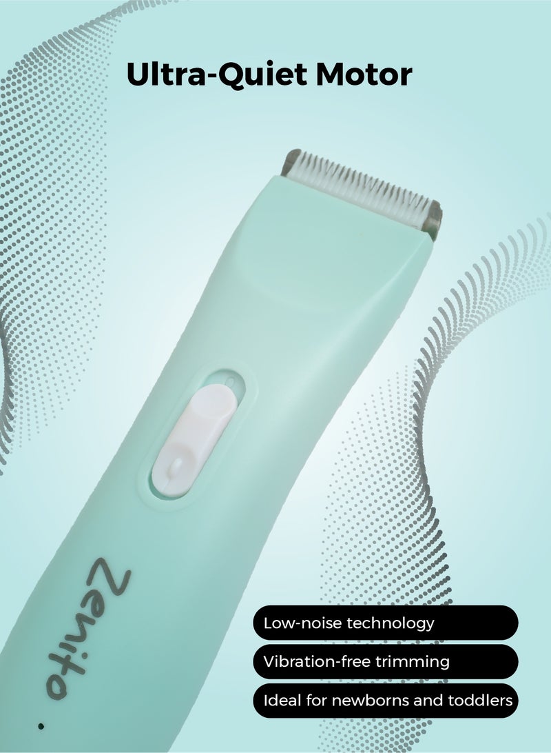 Zenito Baby Hair Trimmers - Quiet & Safe Haircut Kit -Baby Hair Clippers, Quiet & Dual-Mode Hair Cutting for 0-12, Waterproof Rechargeable & Cordless Hair Trimmer for Infant Toddler & Kids - Image 4