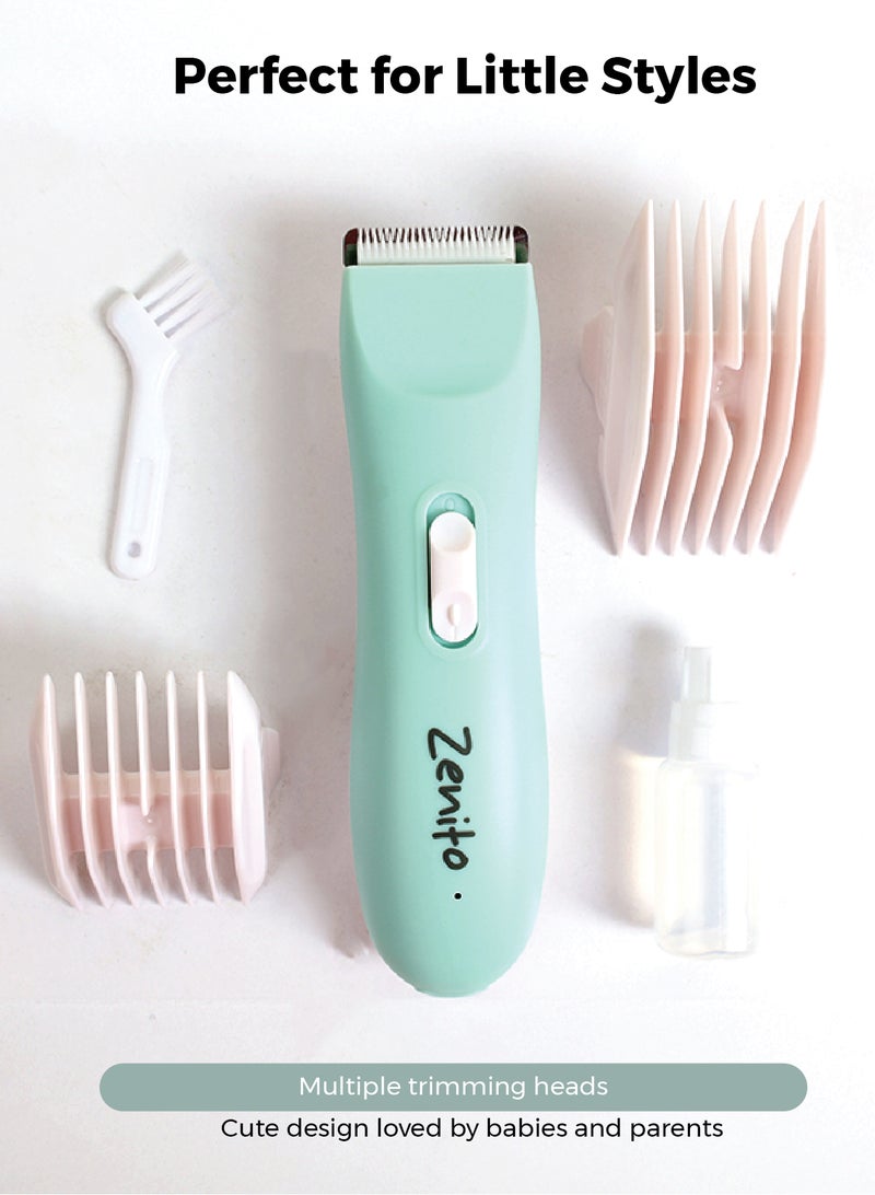 Zenito Baby Hair Trimmers - Quiet & Safe Haircut Kit -Baby Hair Clippers, Quiet & Dual-Mode Hair Cutting for 0-12, Waterproof Rechargeable & Cordless Hair Trimmer for Infant Toddler & Kids - Image 2