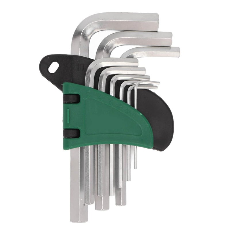 klarako 9Pcs Stainless Steel Hex Wrench Set, 9 Sizes 1.5‑10mm Portable Machine Repair Wrench Set - Image 1
