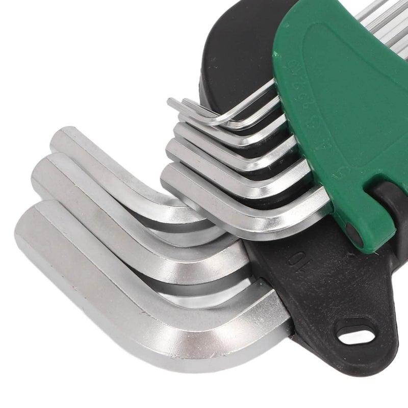 klarako 9Pcs Stainless Steel Hex Wrench Set, 9 Sizes 1.5‑10mm Portable Machine Repair Wrench Set - Image 3