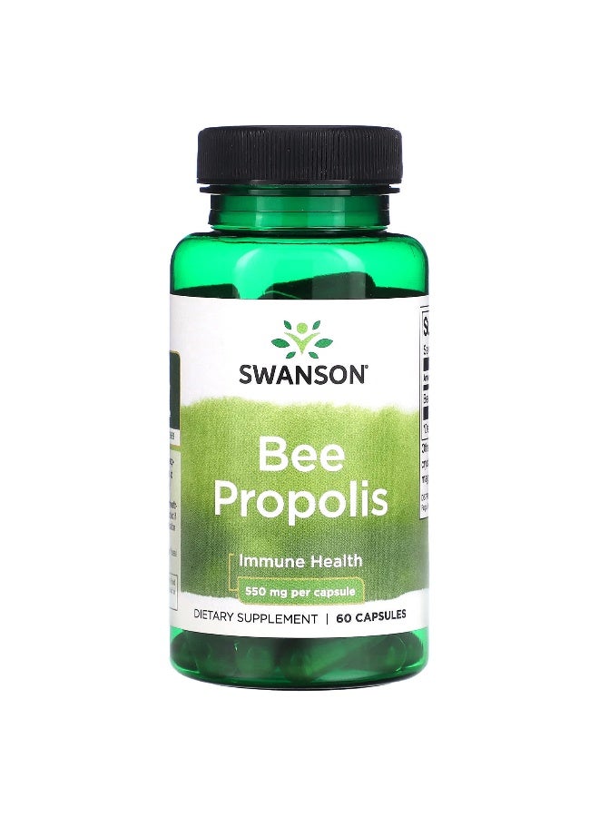SWANSON Swanson, Bee Propolis, 550 mg, 60 Capsules 