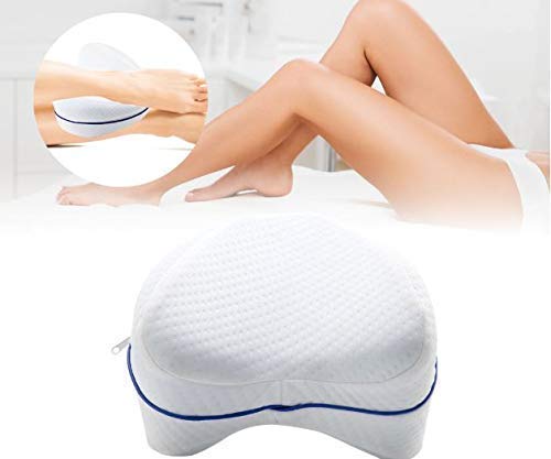 ONTRIP ONTRIP Memory Foam Sleeping Cotton Leg Pillow Cushion for Hip Knee Leg and Back Support Pain Relief Cushion Knee Pillow for Side Sleepers and Pregnant Women with Washable Cover, Pack of 1 - Image 2