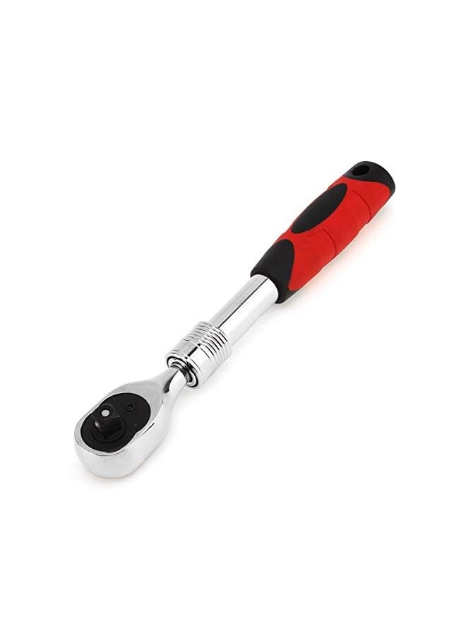 PROMASS - 3/8-Inch Drive Standard Ratchet Wrench, Flexible 72-Tooth Extendable Telescopic Socket Spanner Wrench Allen Key Length Hand Tools - Image 1