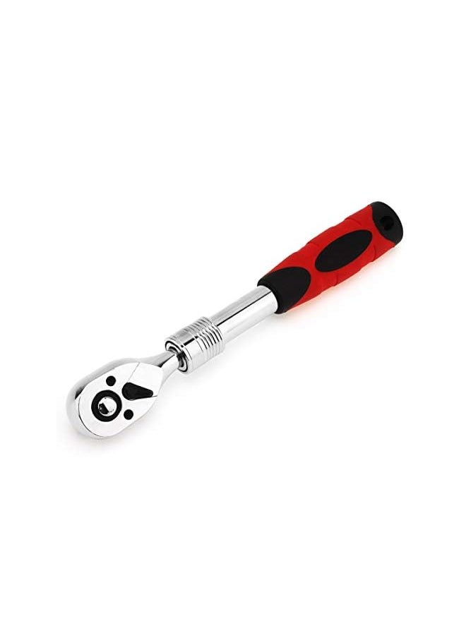 PROMASS - 3/8-Inch Drive Standard Ratchet Wrench, Flexible 72-Tooth Extendable Telescopic Socket Spanner Wrench Allen Key Length Hand Tools - Image 1
