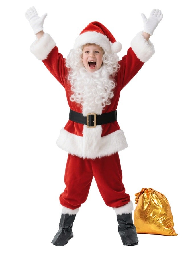 UDYR Kids Santa Costume - Santa Claus Suit for Child Boy Deluxe Santa Outfit for Christmas Halloween Parties&Events (Small) - Image 1