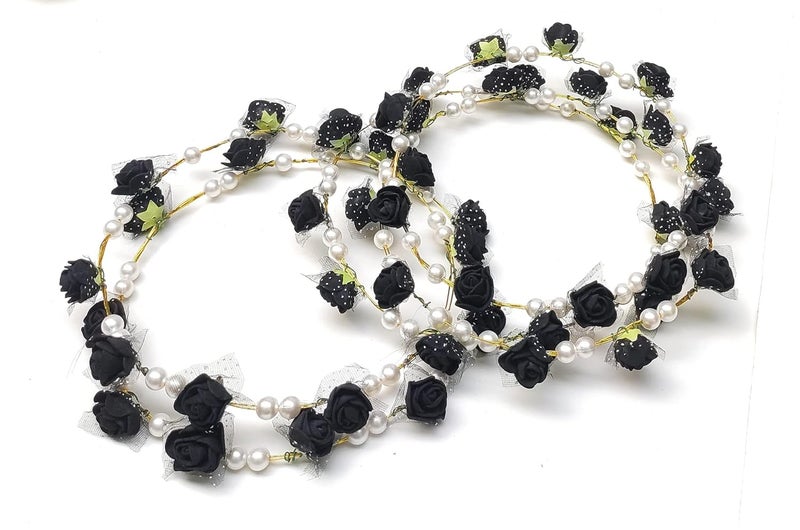 TRIPLC منتجات مووليافان إكليل زهور صناعي للعرائس حفلات الزفاف الشاطئية للسفر تاج تيارا للفتيات والمراهقات والنساء (عبوة من 2) - Image 4