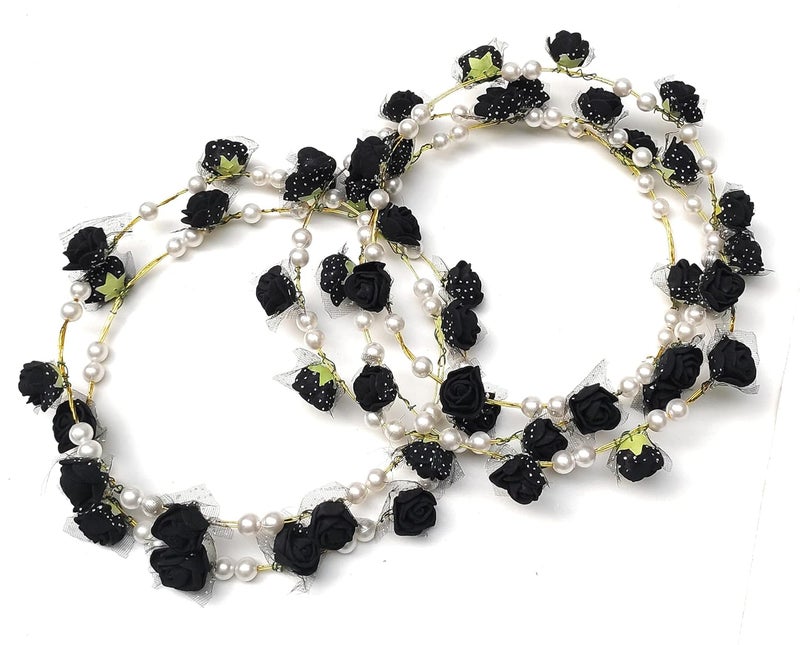 TRIPLC منتجات مووليافان إكليل زهور صناعي للعرائس حفلات الزفاف الشاطئية للسفر تاج تيارا للفتيات والمراهقات والنساء (عبوة من 2) - Image 5