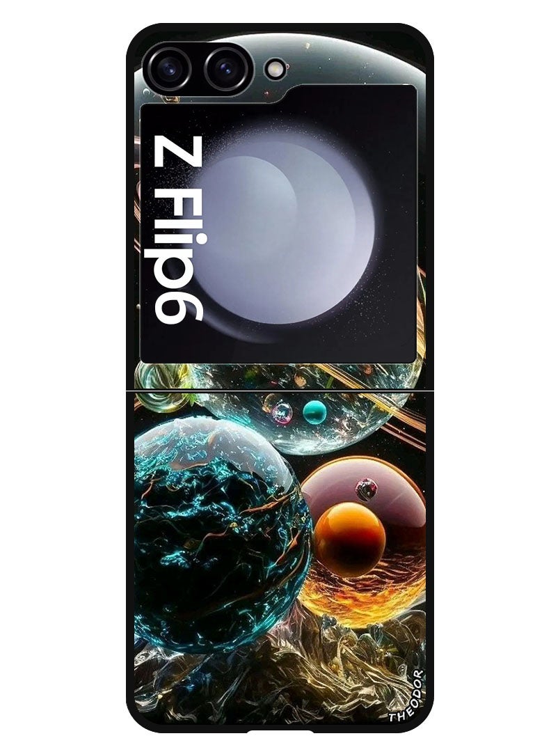 Theodor Protective Case Anti Scratch Shock Proof Bumper Cover For Samsung Galaxy Z Flip 6 Planets 3 - Image 1