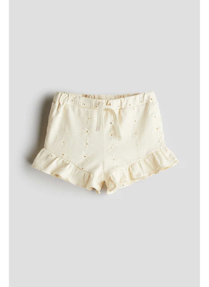 اتش اند ام Broderie Anglaise Jersey Shorts