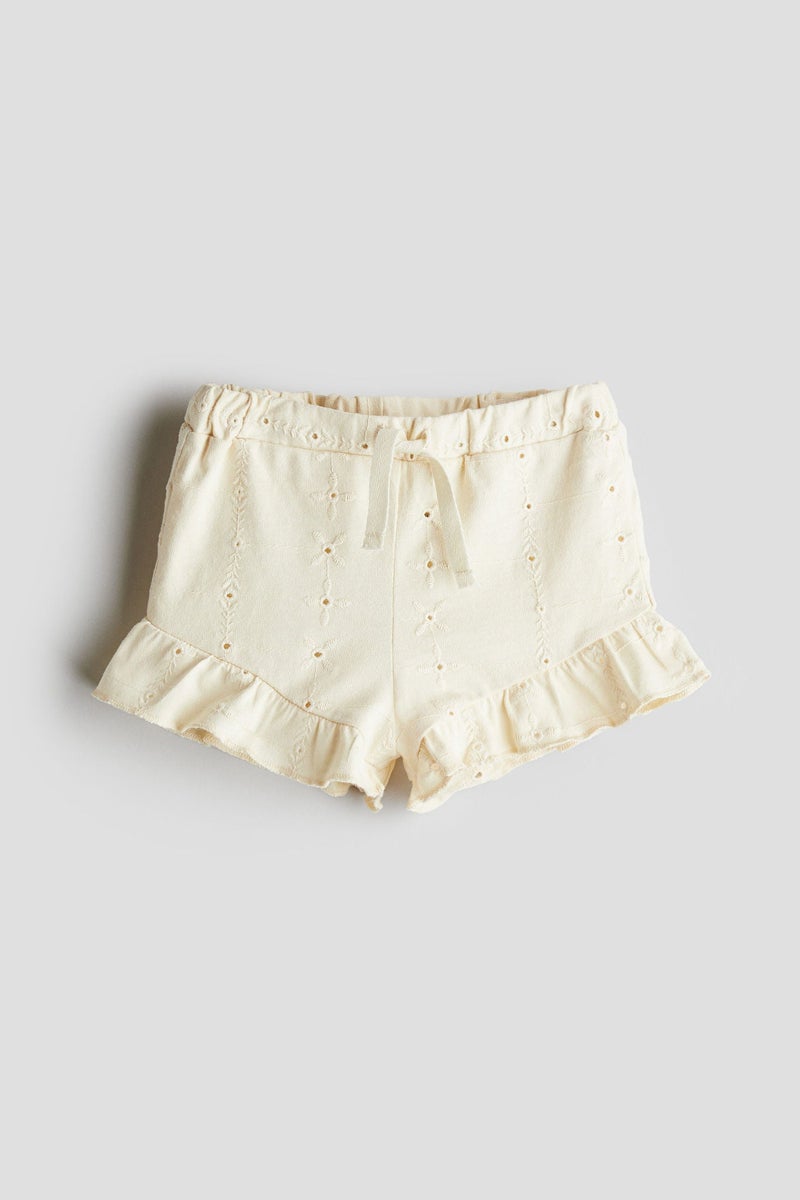 H&M Broderie Anglaise Jersey Shorts - Image 1