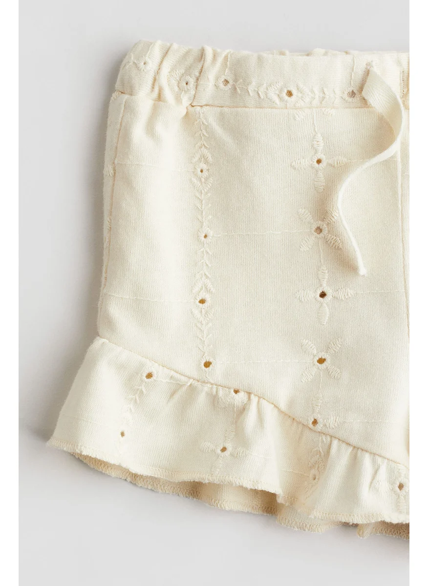 اتش اند ام Broderie Anglaise Jersey Shorts