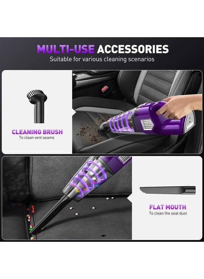 DBHAL Handheld Vacuum Cordless, 15000PA Powerful Suction Car Vacuum Cleaner Lightweight with Multi Accessories, Hand held Vacuum Cleaner Dust Busters Cordless Rechargeable for Car Home - Image 3