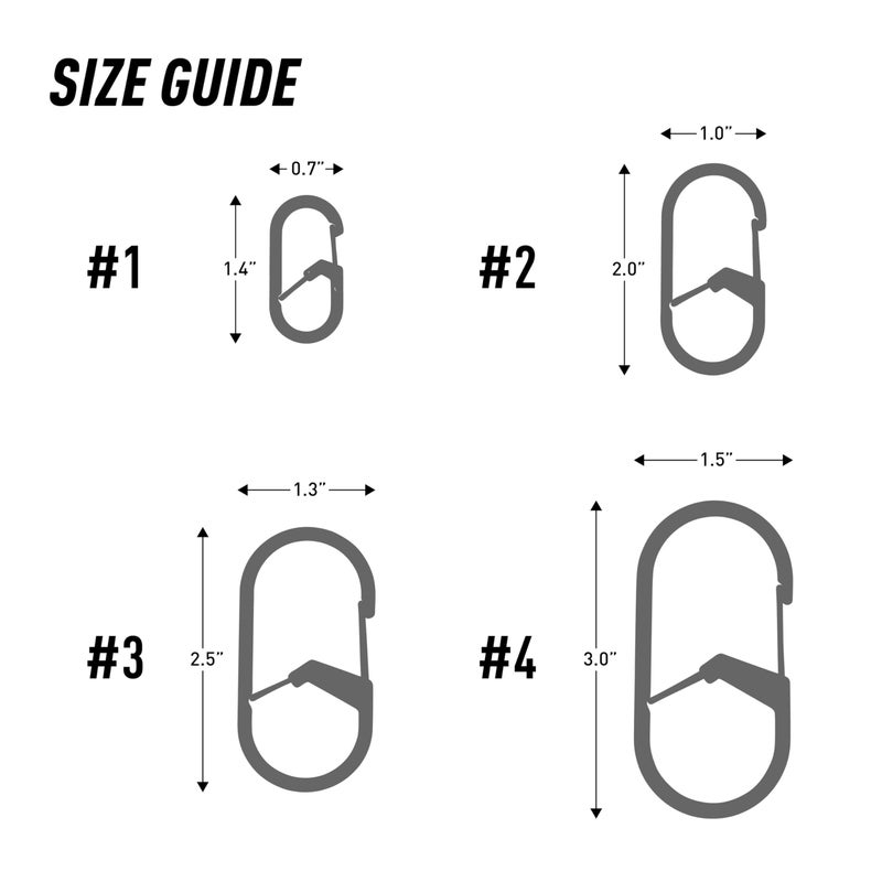 Nite Ize GS1-01-2R6 G-Series Dual Chamber Carabiner, Size #1 2-Pack, Black - Image 3