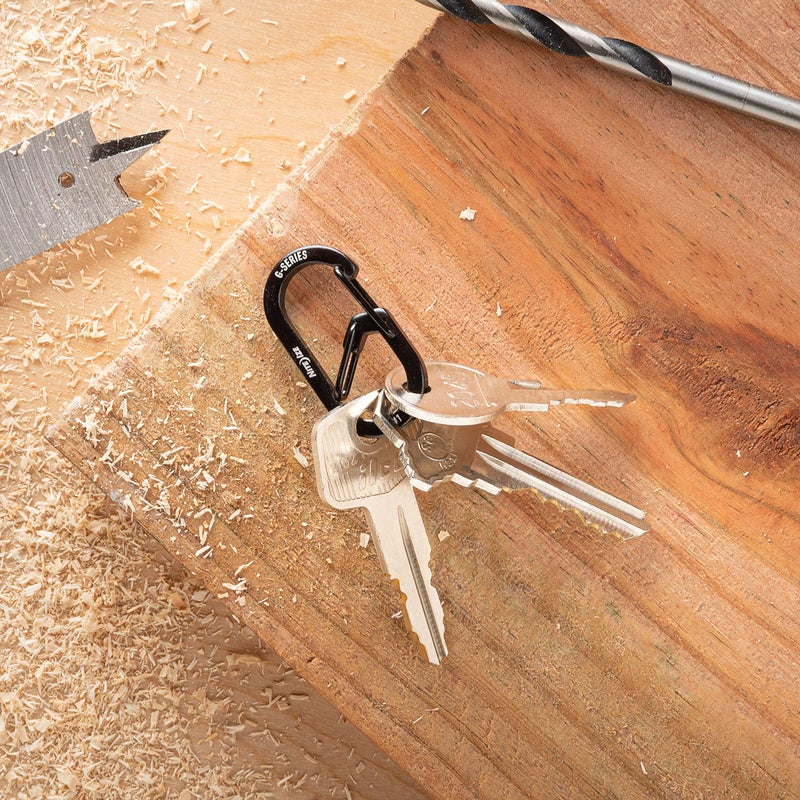 Nite Ize GS1-01-2R6 G-Series Dual Chamber Carabiner, Size #1 2-Pack, Black - Image 5