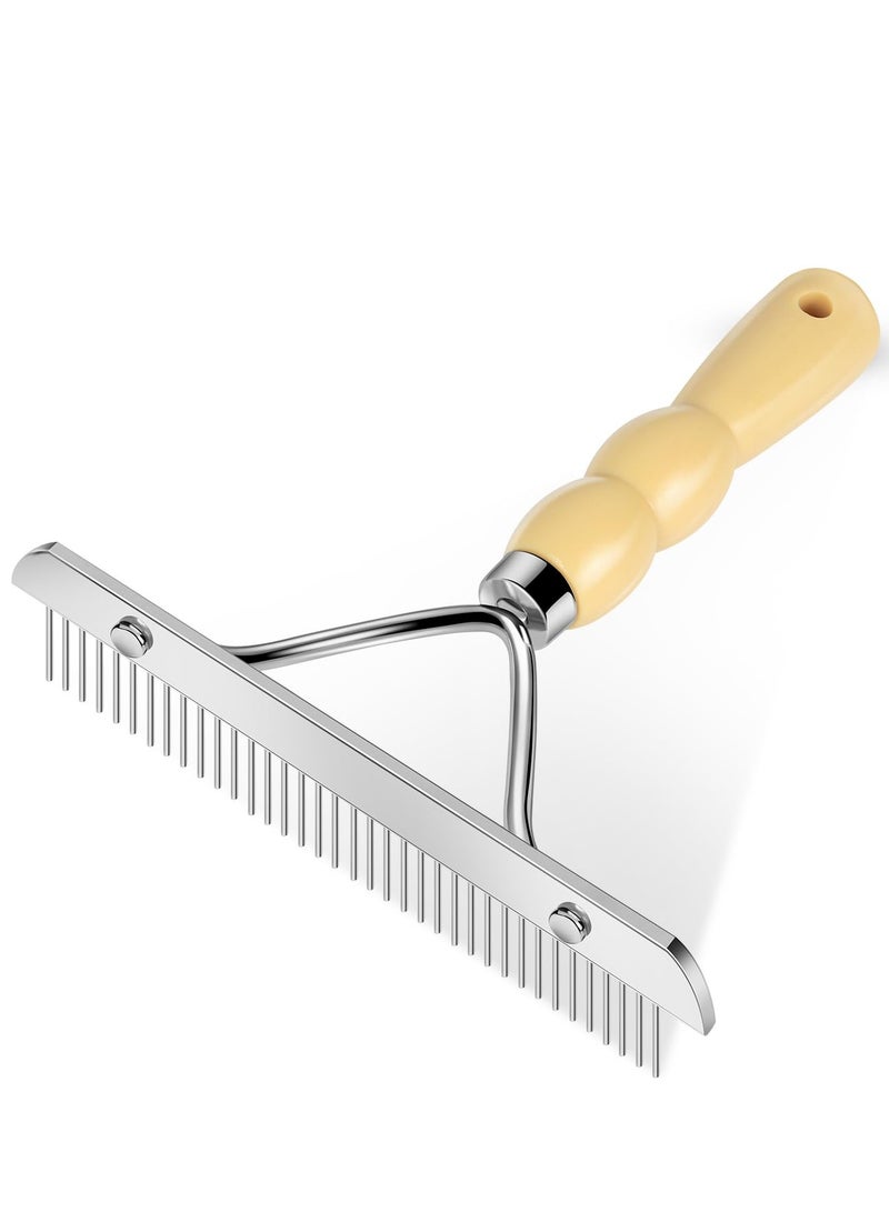 Excefore Hand Held Carpet Rake Pet Hair Remover, Carpet Portable Shag Rug Rake, Long Handle Low Pile Carpet Scraper Lint Remover for Cat Hair Removal, Carpet Corrector Comb Restore Carpet Softness (7inch) - Image 1