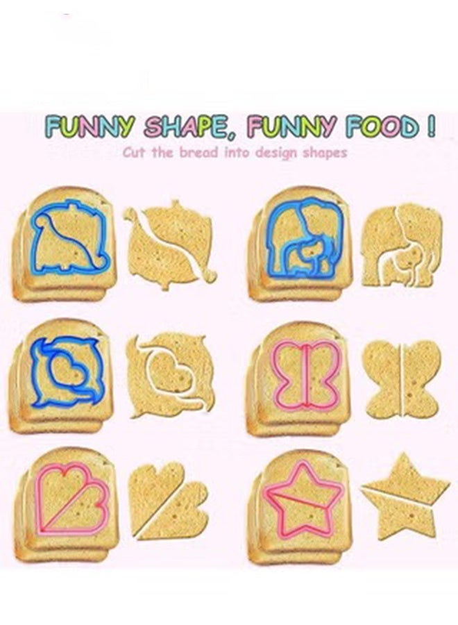 HOMESTAR 28 Pcs Sandwich Cutters for Kids with Cute Food Picks Set, Animal Cutouts for Cookies, Sandwiches, Vegetables, Fruit, and Bento Box Lunches, Mini and Reusable - Image 3