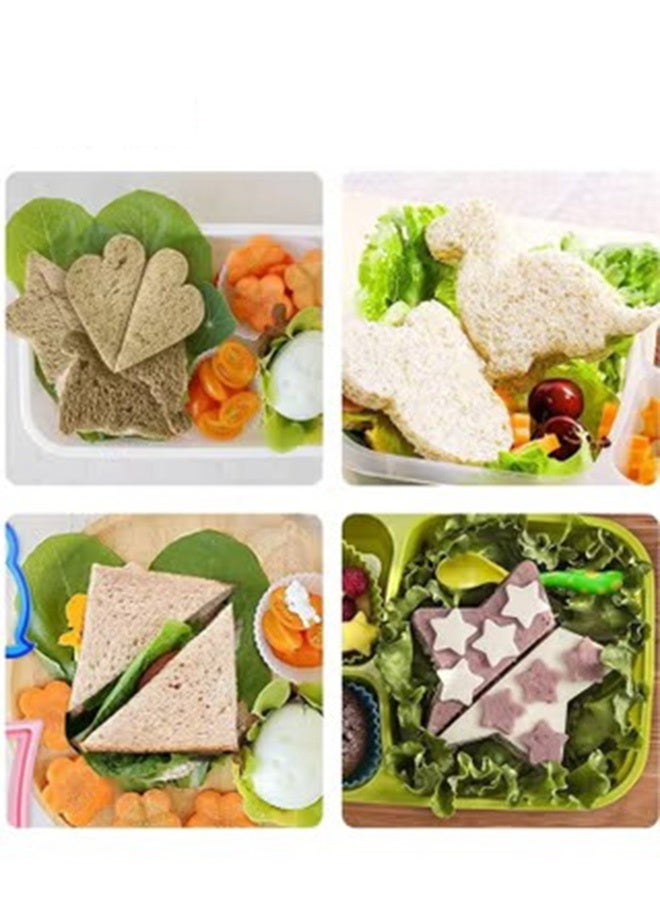 HOMESTAR 28 Pcs Sandwich Cutters for Kids with Cute Food Picks Set, Animal Cutouts for Cookies, Sandwiches, Vegetables, Fruit, and Bento Box Lunches, Mini and Reusable - Image 4