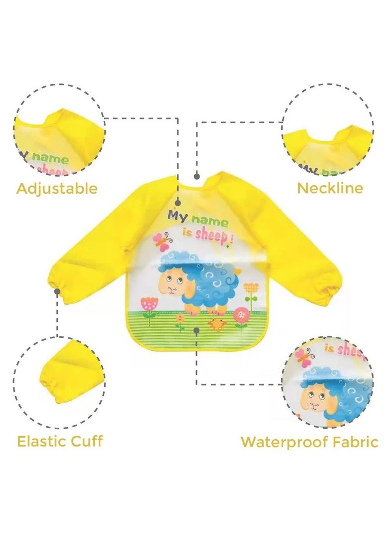 بولكاتوتس مريلة تغذية مقاومة للماء بأكمام كاملة من Polka Tots - My Name Is Sheep  - Image 2