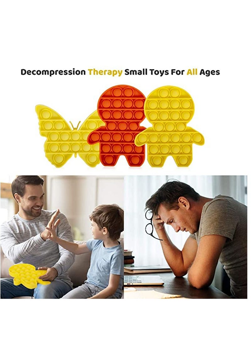 Y&D 3 Pcs Push Pop Bubble Sensory Fidget Toy, Autism Special Needs Stress Reliever, Squeeze Silicone Reliever Toy for Kids and Adults  - Image 2