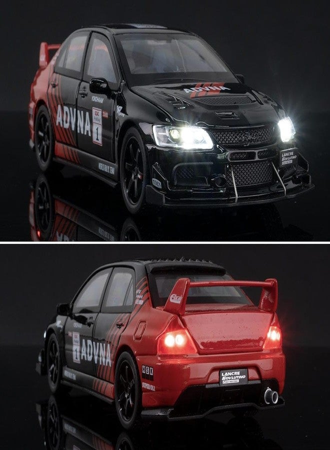 FEXXA Toy Car Compatible for 1:32 Mitsu bishi Lancer Evolution Model, Pull Back Diecast Collectible Car with Sounds ＆ Lights for Kids Boys Girls and Adults, Gift (ADVNA) - Image 4