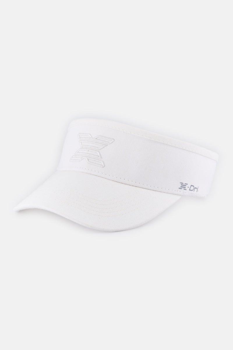 RBX Men Embroidered Logo Visor Cap, White  - Image 1