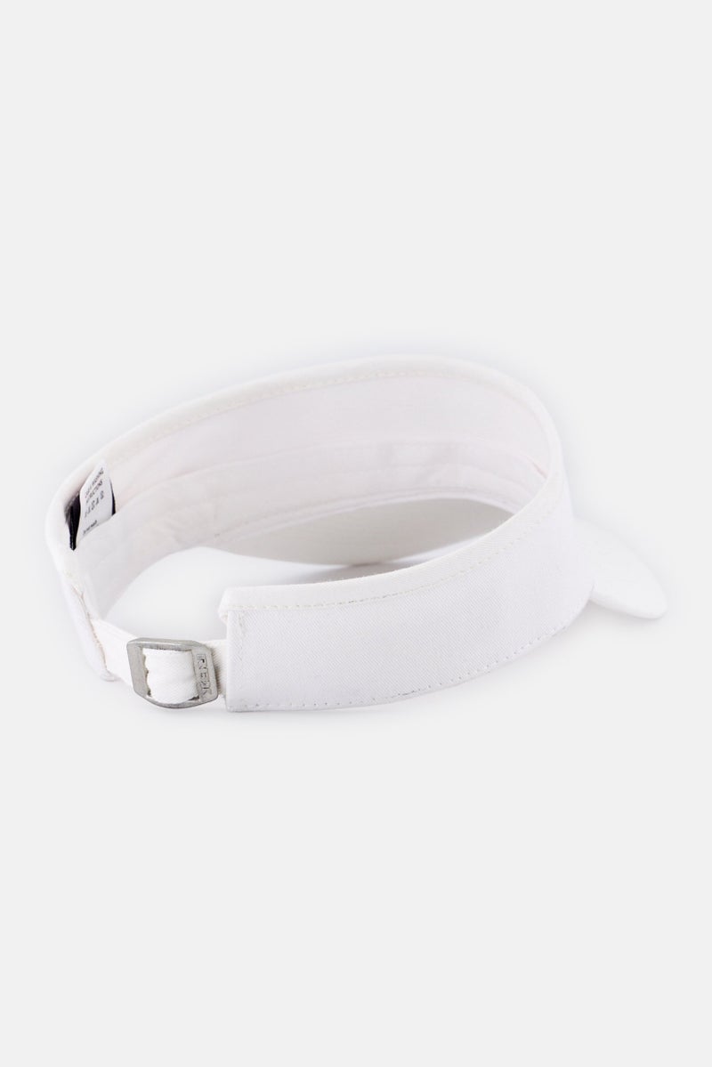 RBX Men Embroidered Logo Visor Cap, White  - Image 2