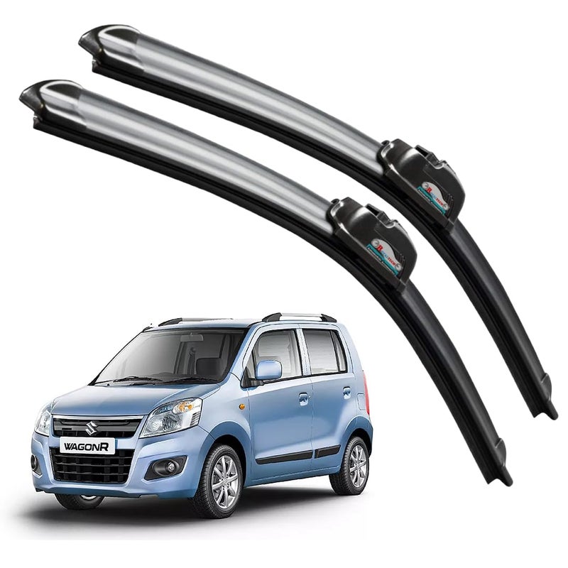 ROYALTECH Frameless Rubber Car Wiper Blades Set of 2 Compatible with (Maruti Suzuki WagonR Old (D-18,P-16)) - Image 1