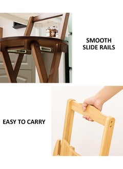 Rubik High Barstool, Folding Wood Chair for Home, Kitchen, Office, Restaurant (Beige)  - Image 5