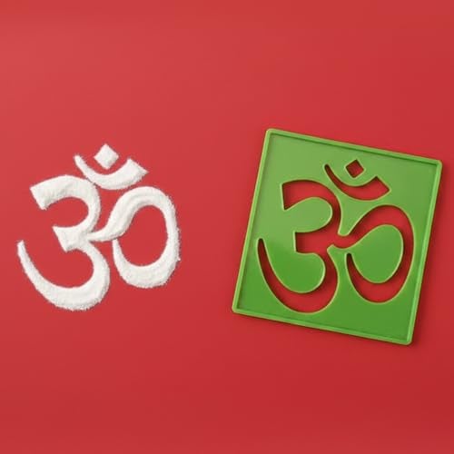 Ascension 12 Different Design Draw Rangoli Making Kit Rangoli Stamp Om Swastik Flower Design Colourful Rangoli Making Stencils & 6 Border Stencils Multi Designs - Image 2