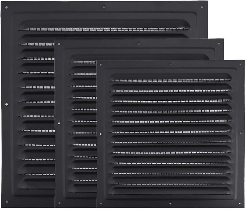 200x200cm Aluminum Alloy Exterior Wall Air Vent Grille Cover With Louvred Design Fiber Mesh - Image 4